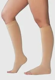 Mini media 560 punta abierta con calzador compresión 30/40 mmHg Varimed 2 Beige